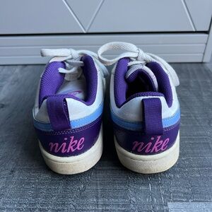 Nike Kids White, Purple & Blue Low-Top Sneakers